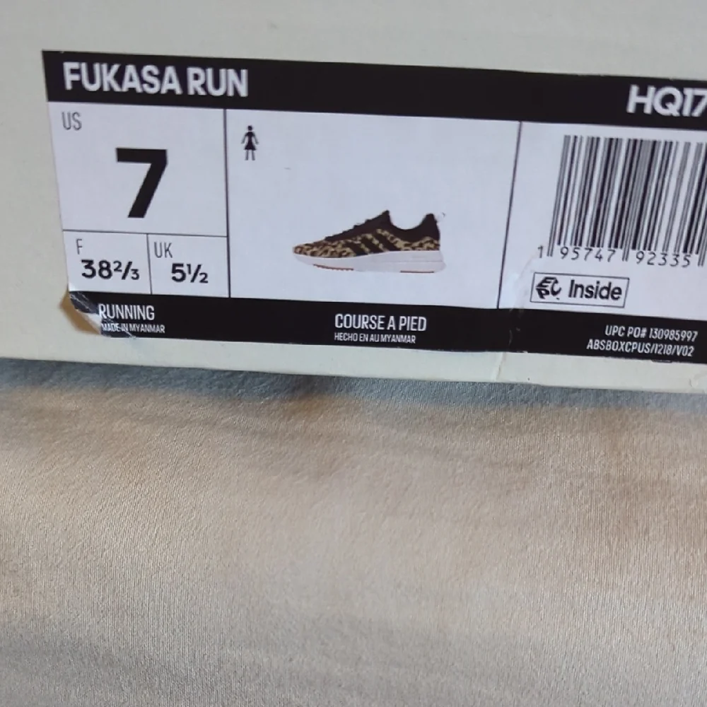 Adidas Women's Leopard Print Sneakers - Black and Tan - Picture 2 of 2